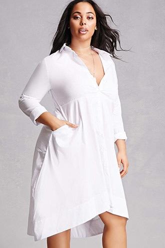 Forever21 Plus Size High-low Shirt Dress