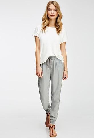 Forever21 Contemporary Life In Progress Tuxedo-striped Joggers