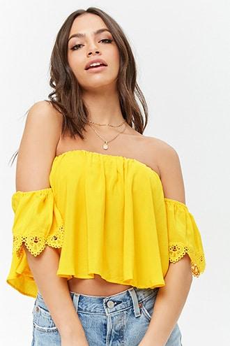 Forever21 Flounce Layer Crop Top