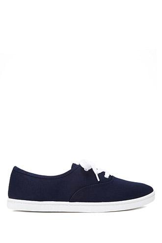 Forever21 Women's  Navy Low-top Canvas Sneakers