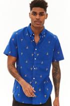 Forever21 Trunks Surf & Swim Palm Tree Button Shirt