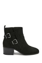 Forever21 Faux Suede Double-buckle Boots