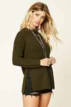 Forever21 Women's  Boxy Ribbed Knit Sweater