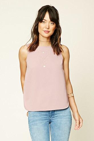Love21 Women's  Contemporary Dolphin Hem Top