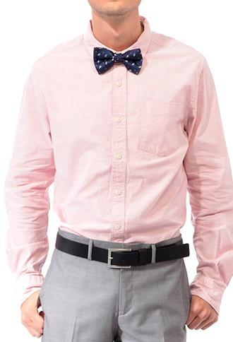 21 Men Men's  Classic Collar Shirt (light Pink)