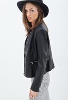 Forever21 Faux Leather Peplum Jacket