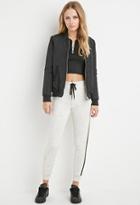 Forever21 Perforated-stripe Sweatpants