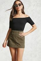 Forever21 Zip-back Denim Mini Skirt