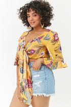 Forever21 Plus Size Peacock Feather Print Top