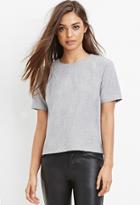Forever21 Woven Crosshatch Boxy Top
