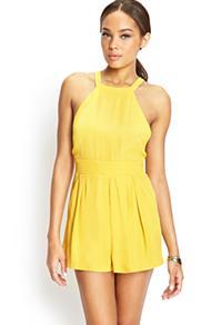 Forever21 Crepe Halter Romper