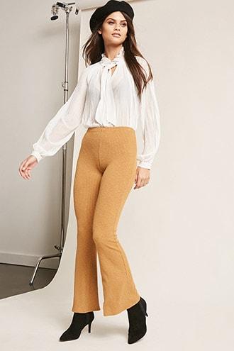 Forever21 Ribbed Flare Leggings
