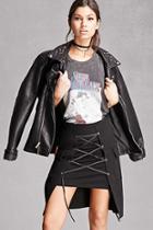 Forever21 Korirl Striped Lace-up Skirt