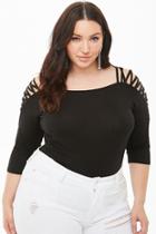 Forever21 Plus Size Strappy Sleeve Top