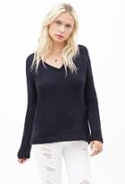 Forever21 Rolled V-neck Sweater