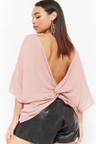 Forever21 Plus Size Crinkle Twist-back Top