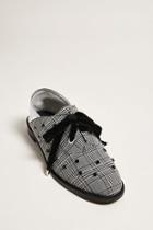 Forever21 Shellys London Rhinestone Plaid Oxfords