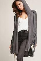Forever21 French Terry Open-front Cardigan