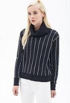 Forever21 Cowl Neck Striped Sweater