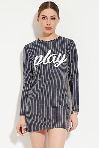 Forever21 Pinstriped Play Mini Dress