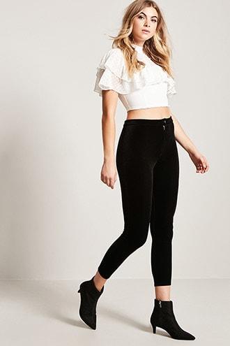 Forever21 High-rise Velvet Pants