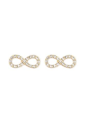 Forever21 Rhinestone Infinity Stud Earrings