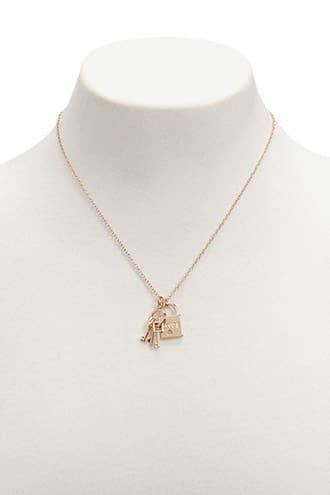 Forever21 Lock & Key Pendant Necklace