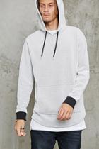 Forever21 Contrast Perforated Hoodie