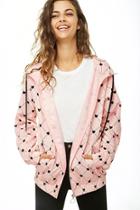 Forever21 Dotted Heart Print Windbreaker