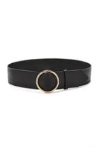Forever21 Black Circular Buckle Belt