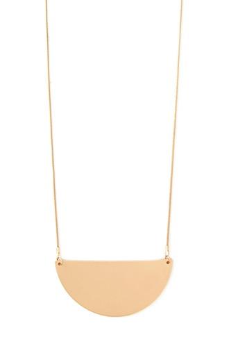 Forever21 Matte Gold Matte Pendant Necklace