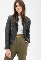 Forever21 Quilted Faux Leather Bomber