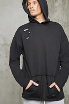 Forever21 Raw-cut Terry Knit Hoodie