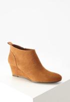 Forever21 Women's  Faux Suede Wedge Booties (chestnut)