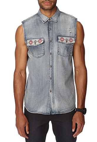 Forever21 Classic Fit Desert Denim Shirt