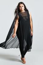 Forever21 Plus Size Sheer Mesh Poncho