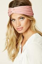 Forever21 Peach Ribbed Twisted Headwrap