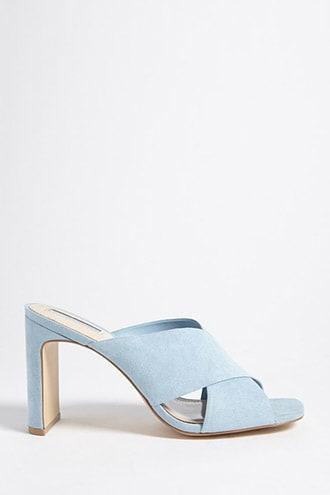 Forever21 Faux Suede Crisscross Mules