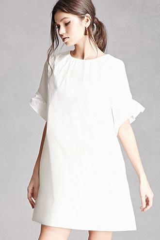 Forever21 Ruffle Sleeve Swing Dress