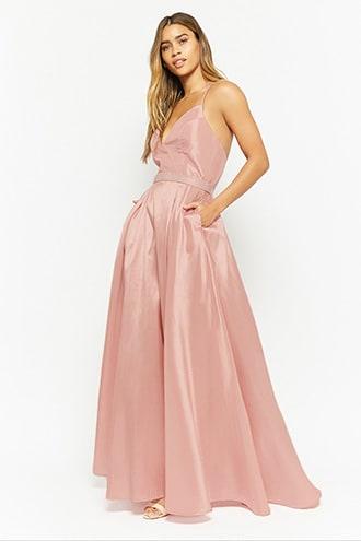 Forever21 Faux Gem Self-tie Gown