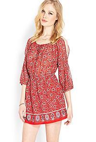 Forever21 Botanical Peasant Dress