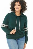 Forever21 Plus Size Varsity Striped Hoodie