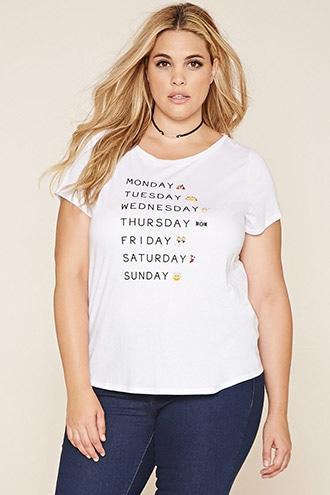 Forever21 Plus Women's  Plus Size Week Graphic Tee