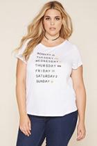 Forever21 Plus Women's  Plus Size Week Graphic Tee