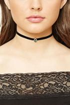 Forever21 Black & Teal Iridescent Faux Stone Choker