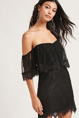 Forever21 Eyelash Lace Mini Dress