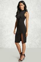 Forever21 Contemporary Lace-up Bodycon
