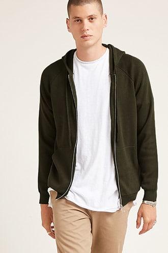 Forever21 Premium Sweater Zip Hoodie
