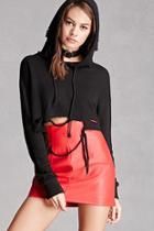 Forever21 Destroyed Cropped Hoodie