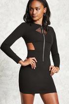 Forever21 Mesh Panel Cutout Mini Dress